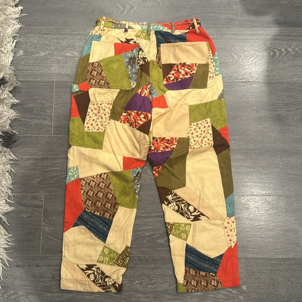 Kimchi Blue Boho Patchwork Pants With Tassel Tie - image 6